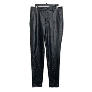Chocolate USA black Faux leather pants for women size S Cropped Ankle  Skinny
